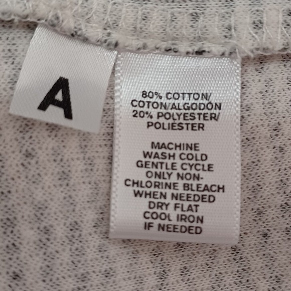 Lou & Grey XS Drawstring Cotton Blend Mini Dress with Pockets Gray White Stripe - Picture 8 of 10